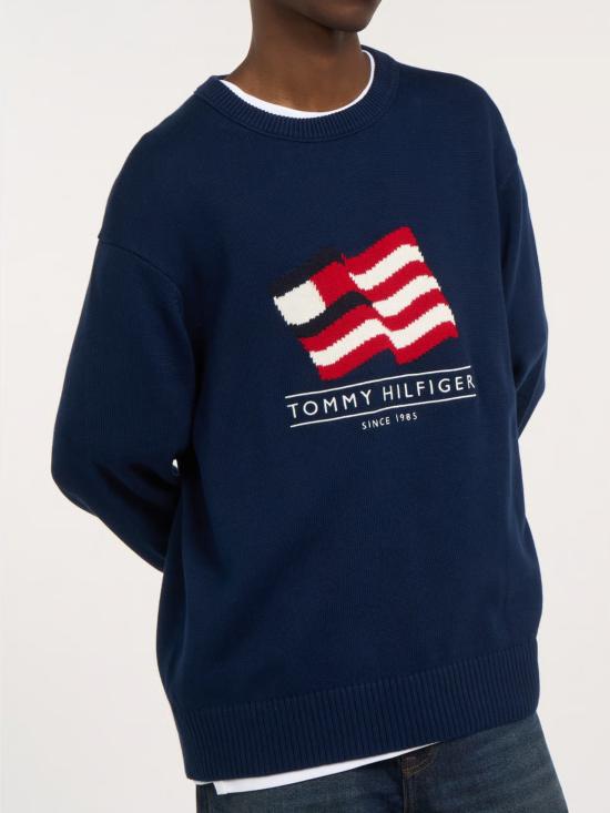 26FW 타미힐피거 스웨터 MW0MW43386 DCC BLUE - TOMMY HILFIGER