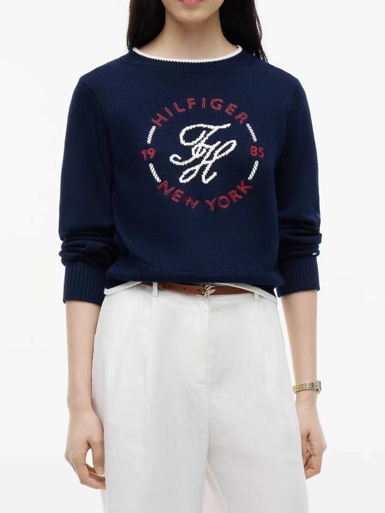 26FW 타미힐피거 스웨터 WW0WW51007 C1G BLUE - TOMMY HILFIGER