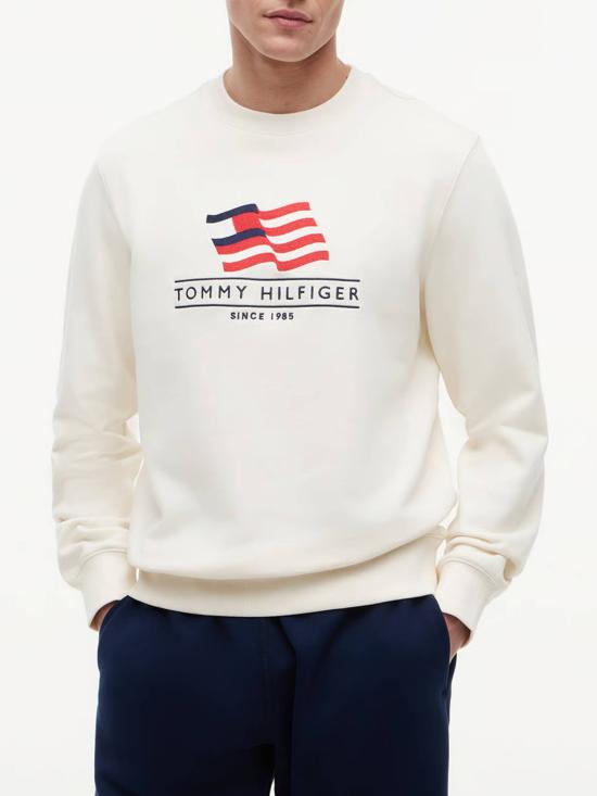 26FW 타미힐피거 스웨터 MW0MW43383 Z00 WHITE - TOMMY HILFIGER