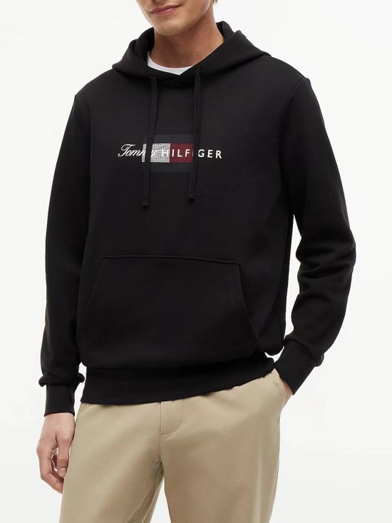 26FW 타미힐피거 후드 티셔츠 MW0MW43220 BDS BLACK - TOMMY HILFIGER