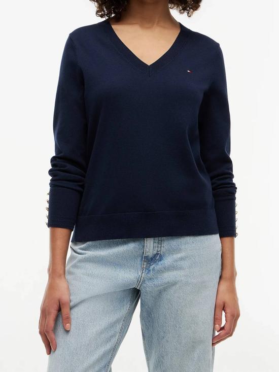 26FW 타미힐피거 스웨터 WW0WW40098 C1G BLUE - TOMMY HILFIGER