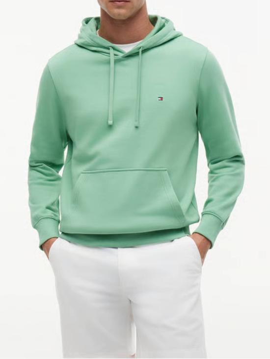 26FW 타미힐피거 후드 티셔츠 MW0MW37235 L1A GREEN - TOMMY HILFIGER