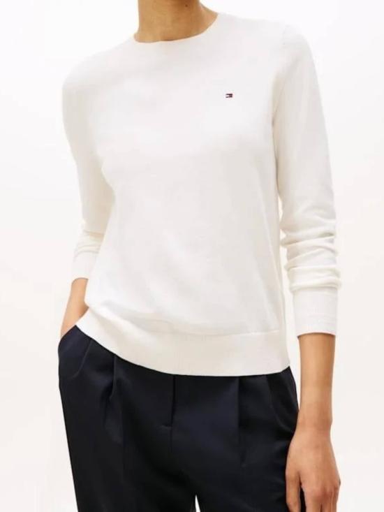 26FW 타미힐피거 스웨터 WW0WW44984 Z00 WHITE - TOMMY HILFIGER