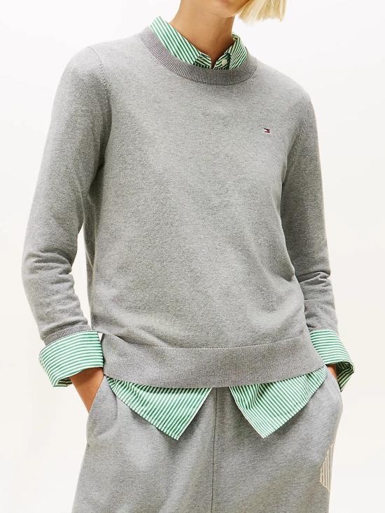 26SS 타미힐피거 스웨터 WW0WW44984 P61 GREY - TOMMY HILFIGER