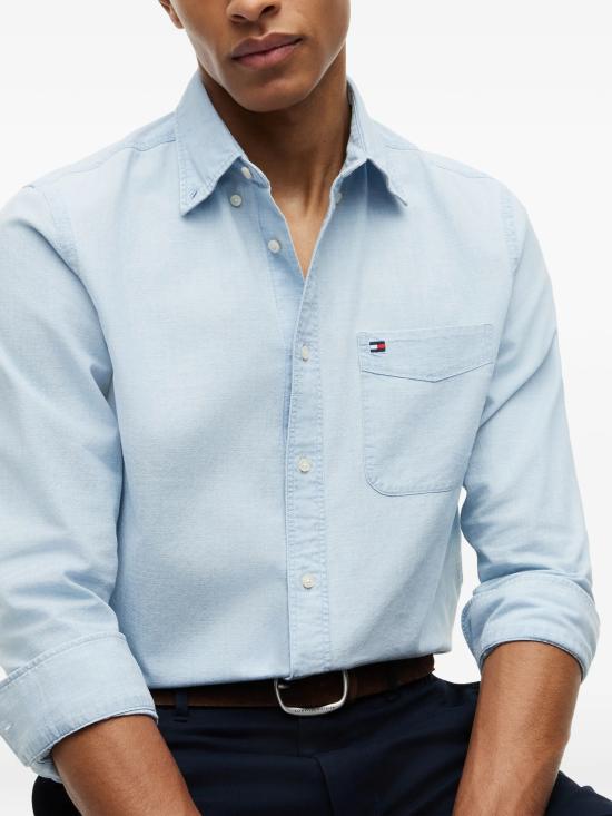 26FW 타미힐피거 긴팔 셔츠 MW0MW43316 0GY BLUE - TOMMY HILFIGER