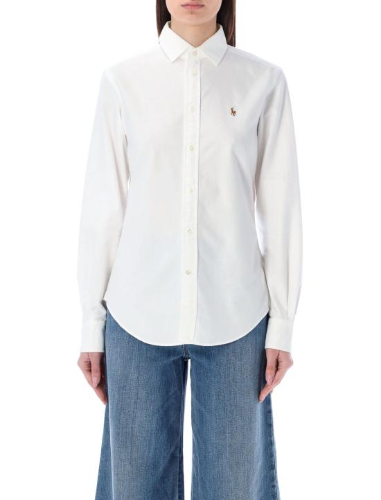 26FW 폴로 랄프로렌 포니 로고 옥스포드 셔츠 211891377 003 WHITE
