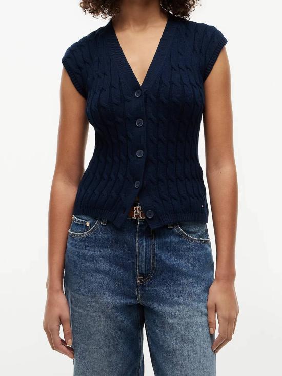 26FW 타미힐피거 베스트 WW0WW50075 C1G BLUE - TOMMY HILFIGER