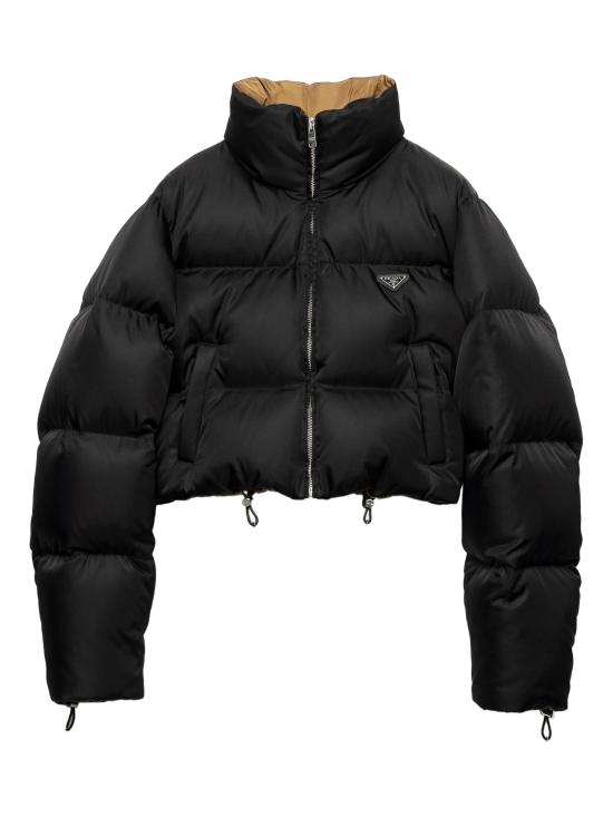 26FW 프라다 크롭 리나일론 다운 재킷 크롭 리나일론 다운 재킷 29D0561WQ8 F0002 BLACK