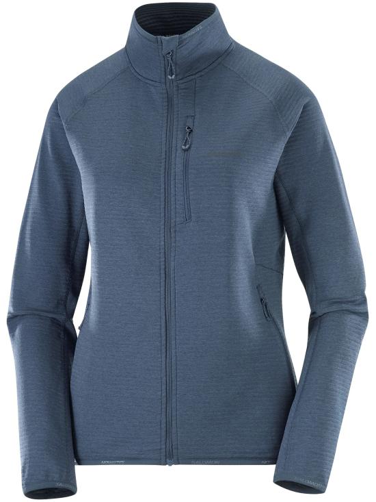 26FW 살로몬 에센셜 라이트웜 풀짚 플리스 자켓 LC2647600 BLUE