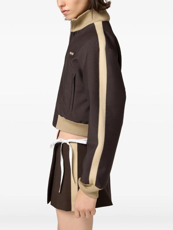 26FW 미우미우 키드 모헤어 블루종 자켓 ML151312I1 F0324 BROWN - MIU MIU