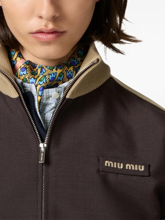26FW 미우미우 키드 모헤어 블루종 자켓 ML151312I1 F0324 BROWN - MIU MIU