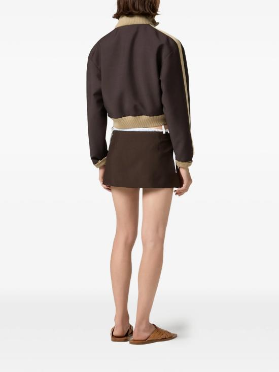 26FW 미우미우 키드 모헤어 블루종 자켓 ML151312I1 F0324 BROWN - MIU MIU