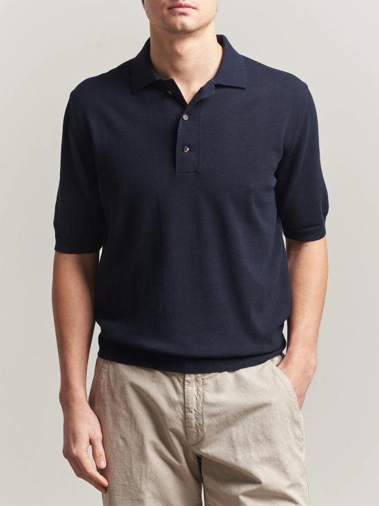26SS 자노네 폴로 티셔츠 810332ZY318 Z3468 Navy blue - ZANONE