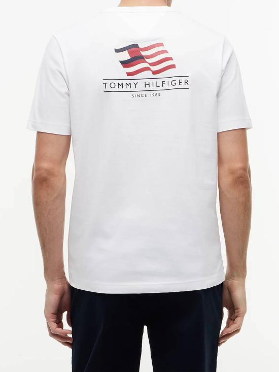26FW 타미힐피거 반팔 티셔츠 MW0MW44360 YBR WHITE - TOMMY HILFIGER