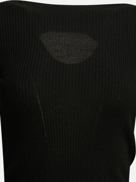 26FW 릭 오웬스 긴팔 티셔츠 RP02F5683RIBM 09 BLACK - RICK OWENS