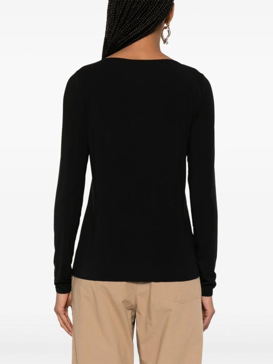 26FW 월포드 긴팔 티셔츠 53336 7005 BLACK - WOLFORD