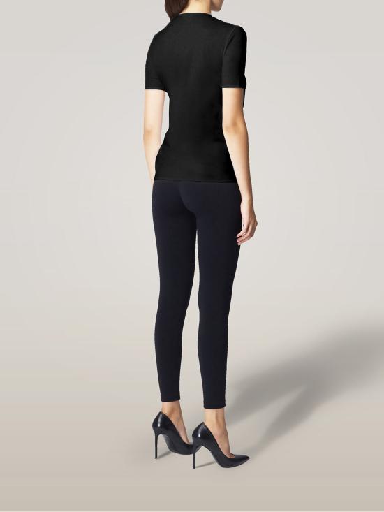 26FW 월포드 반팔 티셔츠 53387 7005 BLACK - WOLFORD