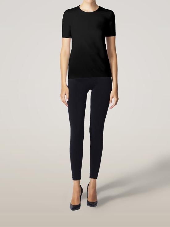 26FW 월포드 반팔 티셔츠 53387 7005 BLACK - WOLFORD