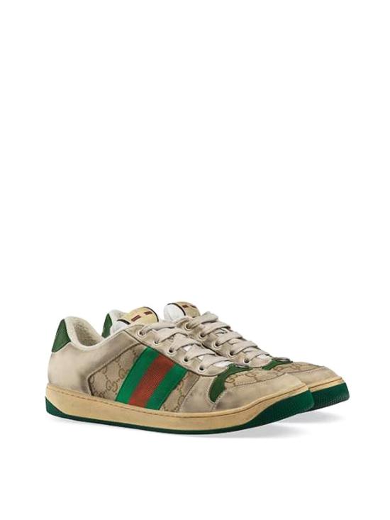 25SS 구찌 스크리너 GG 캔버스 디스트레스드 스니커즈 5465519Y9209666 BEIGE - GUCCI