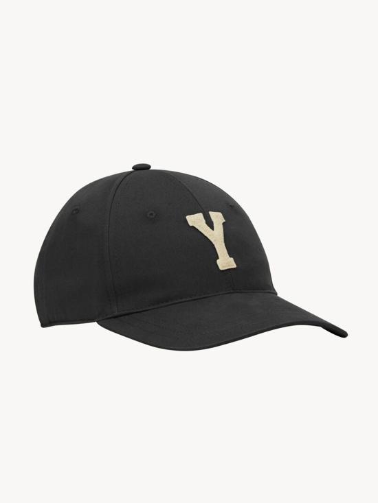 26SS 생로랑 Y 바시티 개버딘 캡 8168713YR571078 BLACK - SAINT LAURENT