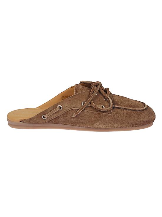 26SS 포사 뮬/슬리퍼 BOATLOAFERMULE SUEDEDARKBROWN