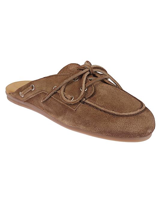 26SS 포사 뮬/슬리퍼 BOATLOAFERMULE SUEDEDARKBROWN - POSA