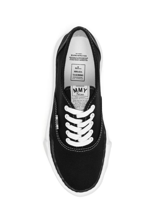 26SS 메종 미하라 야스히로 베이커 OG 솔 캔버스 로우 컷 A02FW704 BLACK - MAISON MIHARA YASUHIRO