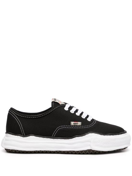 26SS 메종 미하라 야스히로 베이커 OG 솔 캔버스 로우 컷 A02FW704 BLACK