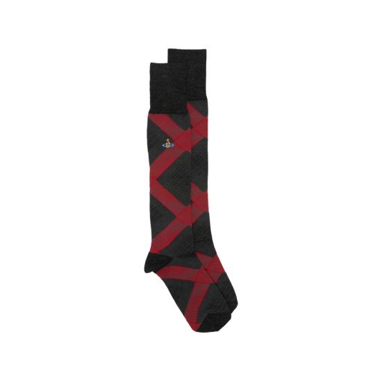 26FW 비비안웨스트우드 양말 81040002 K007N N401 BLACK RED