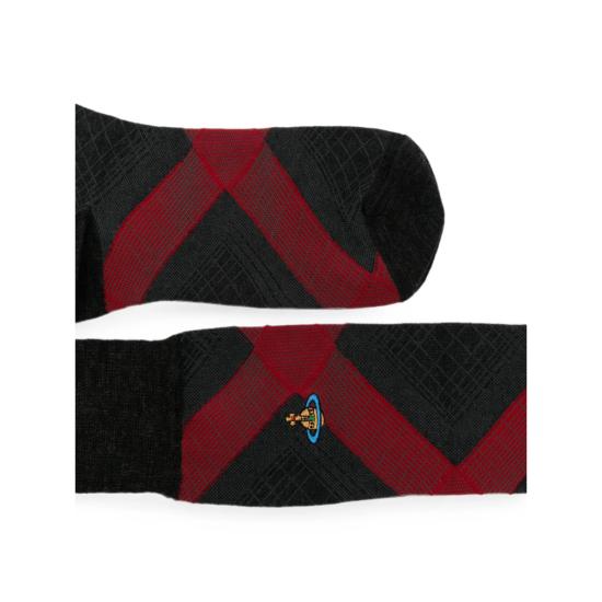 26FW 비비안웨스트우드 양말 81040002 K007N N401 BLACK RED - VIVIENNE WESTWOOD