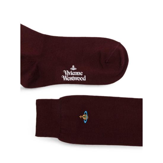 26FW 비비안웨스트우드 오닉스 자수 유니 컬러 플레인 삭스 81040001 K0025 J411 RED - VIVIENNE WESTWOOD