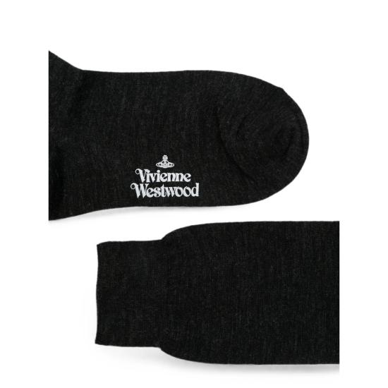 26FW 비비안웨스트우드 오닉스 자수 유니 컬러 플레인 삭스 81040001 K0025 P408 GREY - VIVIENNE WESTWOOD