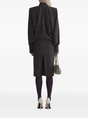 26FW 뮈글러 미디 원피스 26F1RO18824991 CH749 Brown check - MUGLER