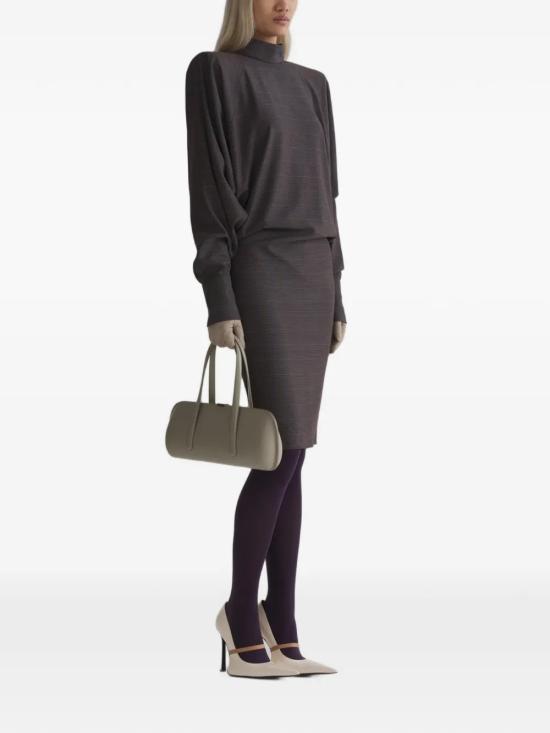 26FW 뮈글러 미디 원피스 26F1RO18824991 CH749 Brown check - MUGLER
