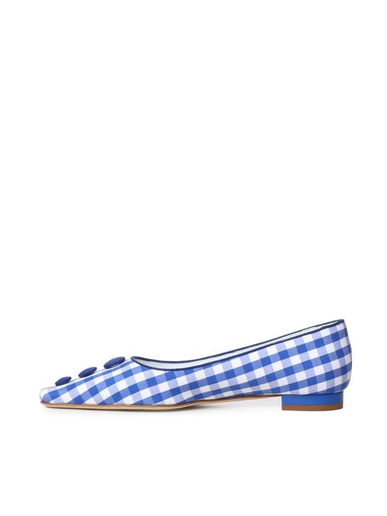 26SS 마놀로 블라닉 플랫 슈즈 2262026 979A White blue - MANOLO BLAHNIK