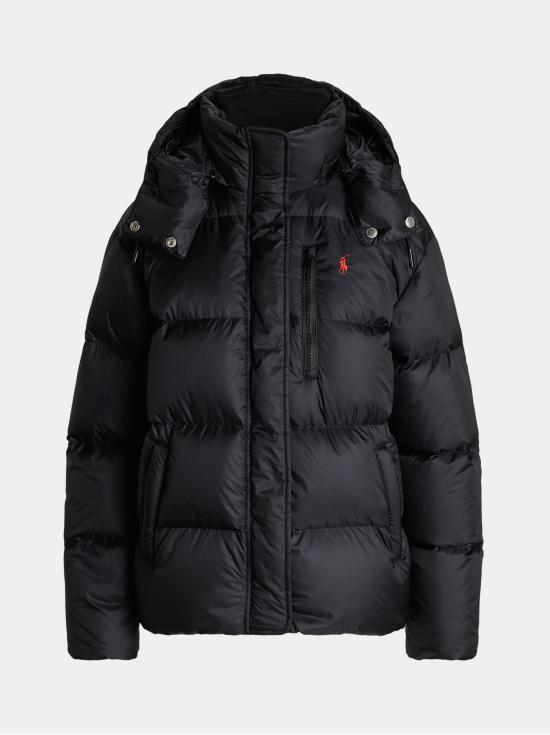 26FW 랄프 로렌 숏패딩 Piumino Idrorepellente con Cappuccio Nero - RALPH LAUREN