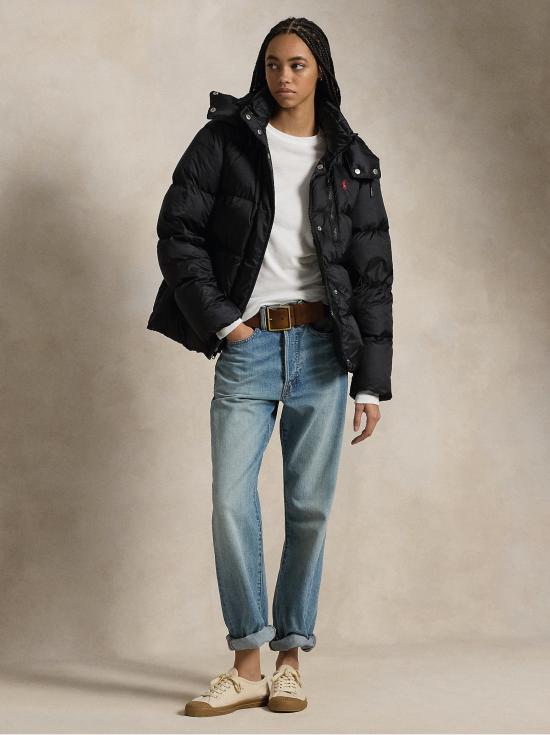 26FW 랄프 로렌 숏패딩 Piumino Idrorepellente con Cappuccio Nero - RALPH LAUREN