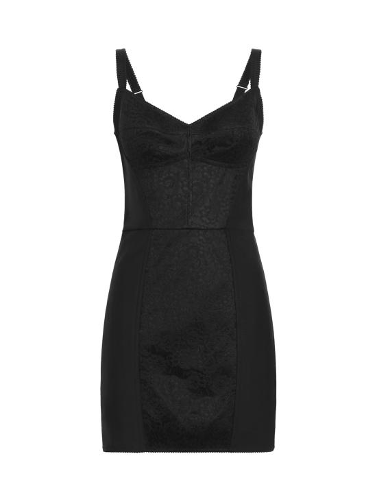26SS 돌체앤가바나 코르셋 스타일 슬립 드레스 F63G8T GDCLQN0000 BLACK