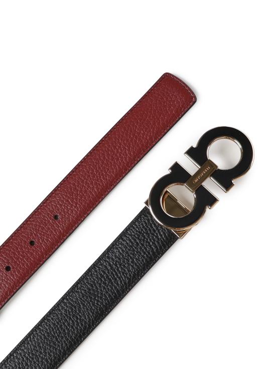 26SS 살바토레 페라가모 벨트 670460 790866008 BLACK RED - SALVATORE FERRAGAMO