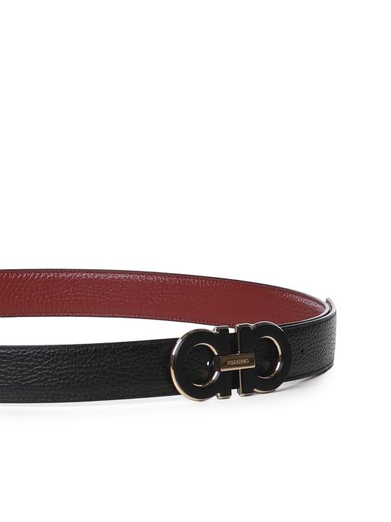 26SS 살바토레 페라가모 벨트 670460 790866008 BLACK RED - SALVATORE FERRAGAMO
