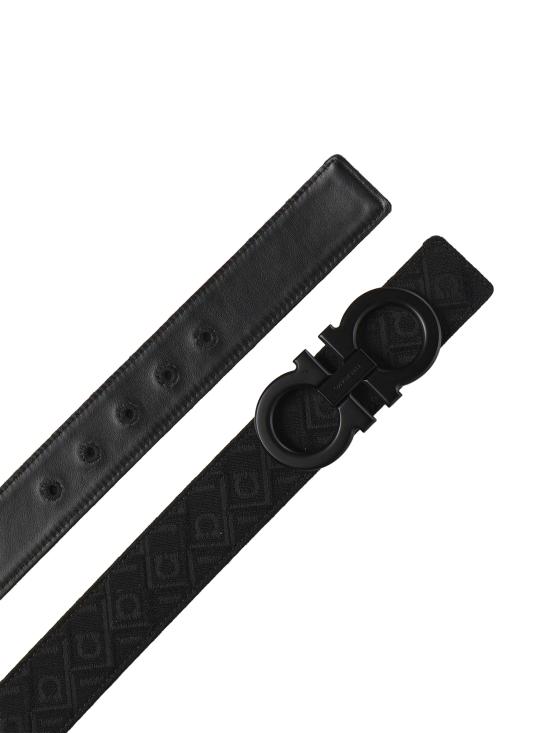 26SS 살바토레 페라가모 벨트 670383 776397003 NERO LOGO NERO LUCIDO - SALVATORE FERRAGAMO