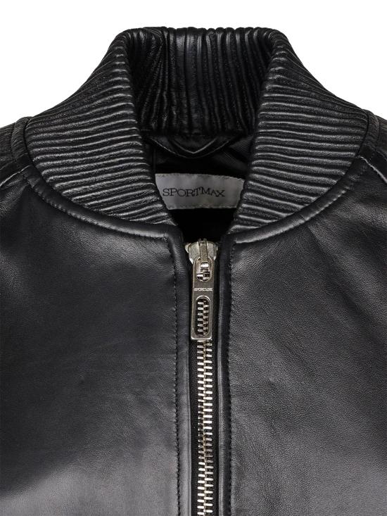 26FW 스포트막스 가죽 자켓 2622446011600 002 BLACK - SPORTMAX