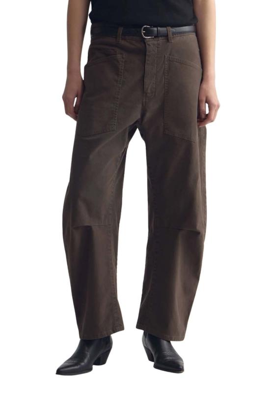  닐리로탄 스트레이트 팬츠 Nili Lotan Shon Pant 다크 월넛 - NILI LOTAN