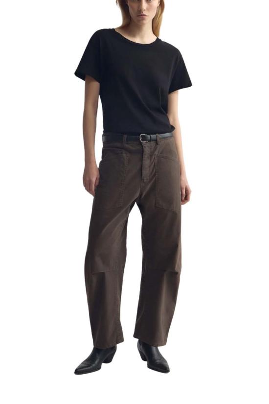  닐리로탄 스트레이트 팬츠 Nili Lotan Shon Pant 다크 월넛 - NILI LOTAN