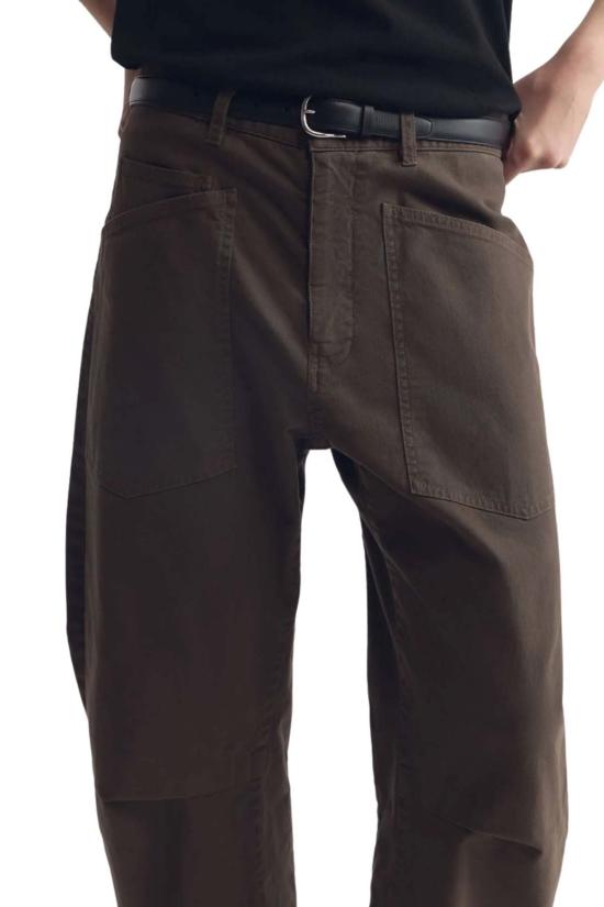  닐리로탄 스트레이트 팬츠 Nili Lotan Shon Pant 다크 월넛 - NILI LOTAN