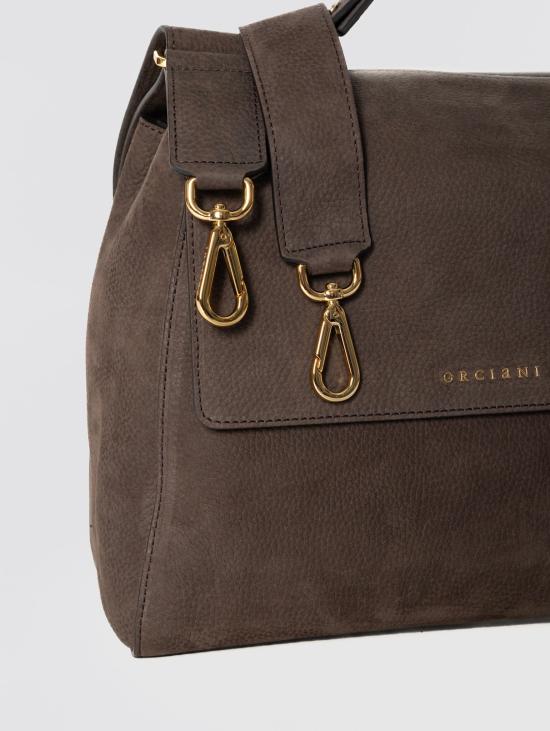 26FW 오르치아니 숄더백 Nabucco Testa di Moro의 Borsa Sveva a Mano Media - ORCIANI
