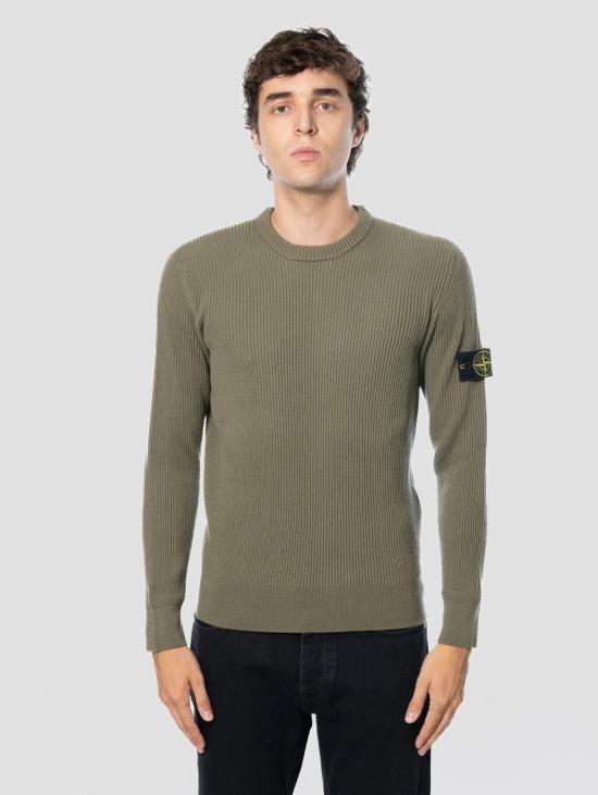 26FW 스톤 아일랜드 스웨터 Lana RWS Verde의 코스틴과 Maglione Girocollo