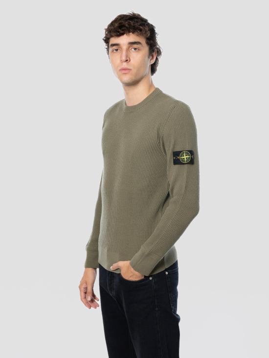 26FW 스톤 아일랜드 스웨터 Lana RWS Verde의 코스틴과 Maglione Girocollo - STONE ISLAND