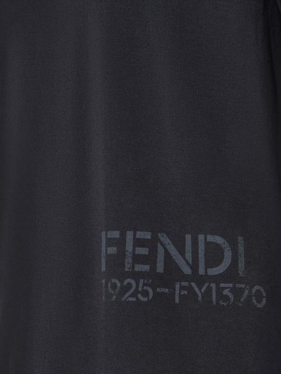 26FW 펜디 반팔 티셔츠 FY1370B19Q F043Y Nero grigio - FENDI