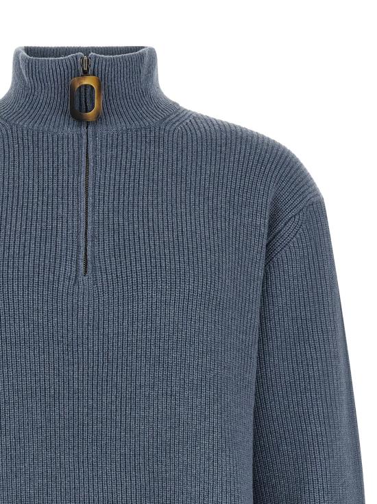 26FW JW앤더슨 집업 니트 하프집업 스웨터, 스웨터 및 가디건 (블루) - JW ANDERSON